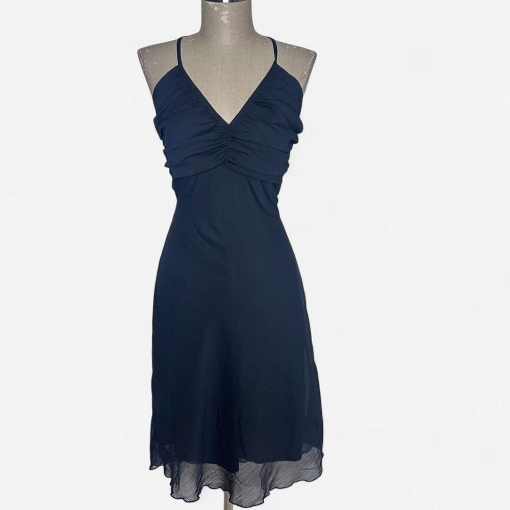 Forever-21 Women's Navy and Blue Dress